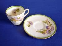 Royal Doulton 'Glamis Thistle' Coffee Cup and Saucer by Percy Curnock c1951 #2