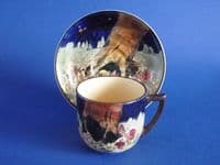 Royal Doulton 'Gnomes B' or 'Munchkins' Harlech Cup and Saucer D4697 c1930 (Sold)