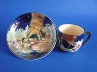 Royal Doulton 'Gnomes B' or 'Munchkins' Harlech Cup and Saucer D4697 c1930 (Sold)