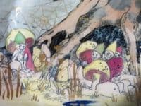 Royal Doulton 'Gnomes B' or 'Munchkins' Square Plate D4697 c1929