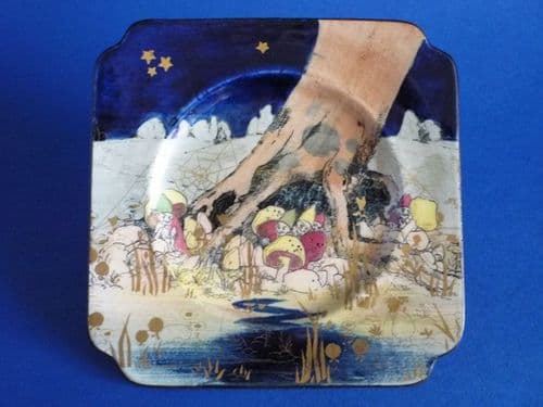 Royal Doulton 'Gnomes B' or 'Munchkins' Square Plate D4697 c1929