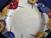 Royal Doulton 'Pansies' Series Art Deco Square Tea Plate D4049 c1928 #1 (Sold)