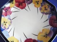 Royal Doulton 'Pansies' Series Large Octagon Bowl D4049 c1933 #1