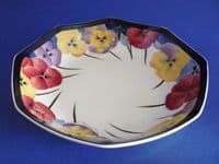 Royal Doulton 'Pansies' Series Large Octagon Bowl D4049 c1933 #1
