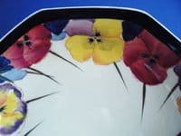 Royal Doulton 'Pansies' Series Large Octagon Bowl D4049 c1933 #2