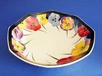 Royal Doulton 'Pansies' Series Large Octagon Bowl D4049 c1933 #2