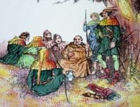 Royal Doulton Under the Greenwood Tree (Robin Hood) Series 'Friar Tuck Makes Merry' Charger c1950