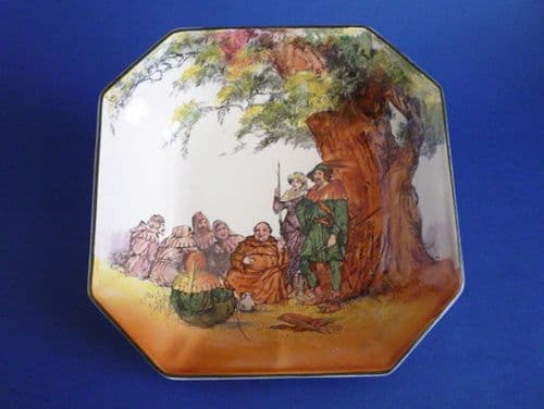 Royal Doulton Under the Greenwood Tree (Robin Hood) Series 'Friar Tuck Makes Merry' Dish c1940