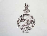 Royal Doulton Under the Greenwood Tree (Robin Hood) Series 'Friar Tuck Makes Merry' Rack Plate c1949