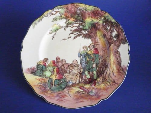 Royal Doulton Under the Greenwood Tree (Robin Hood) Series 'Friar Tuck Makes Merry' Rack Plate c1949