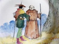 Royal Doulton Under the Greenwood Tree Series 'Friar Tuck Joins Robin Hood' Rack Plate c1928