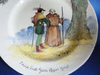 Royal Doulton Under the Greenwood Tree Series 'Friar Tuck Joins Robin Hood' Rack Plate c1928