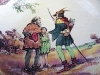 Royal Doulton Under the Greenwood Tree Series 'Robin Hood Friend of the Poor' Footed Bowl c1950