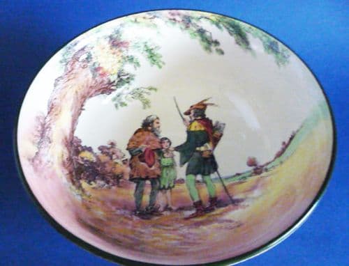 Royal Doulton Under the Greenwood Tree Series 'Robin Hood Friend of the Poor' Footed Bowl c1950