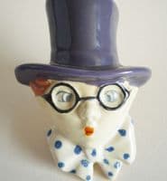 Royal Dux 'Girl with Top Hat' Wall Mask c1930 (Sold)