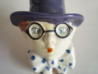 Royal Dux 'Girl with Top Hat' Wall Mask c1930 (Sold)