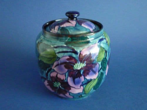 Royal Stanley Jacobean Ware 'Clematis' Humidor c1920 (Sold)