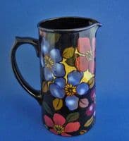 Royal Stanley Jacobean Ware Hand Painted  'Clematis' Jug c1920