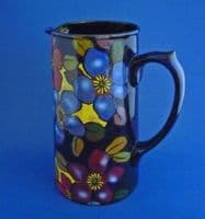 Royal Stanley Jacobean Ware Hand Painted  'Clematis' Jug c1920