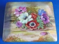 Royal Winton Hand Painted 'Anemone' Candy Box signed Z. Kas c1945