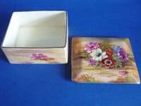 Royal Winton Hand Painted 'Anemone' Candy Box signed Z. Kas c1945