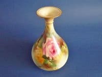 Royal Worcester Hand Painted 'Hadley Roses' Vase c1910 (Sold)
