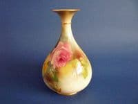 Royal Worcester Hand Painted 'Hadley Roses' Vase c1910 (Sold)