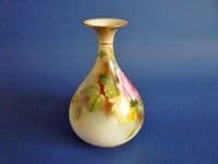 Royal Worcester Hand Painted 'Hadley Roses' Vase c1910 (Sold)