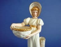 Royal Worcester 'Kate Greenaway' Figural Spill Vase by James Hadley c1889
