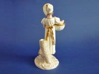 Royal Worcester 'Kate Greenaway' Figural Spill Vase by James Hadley c1889