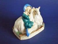 Royal Worcester 'Little Boy Blue' Nursery Rhyme Figure 3306 by Freda Doughty c1940