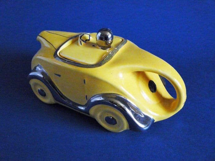 Sadler s Classic 1930s Art Deco Yellow Racing Car Teapot OKT42 Sold