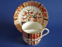 Samuel Radford 'Urn and Fence' Japan Pattern Moustache Cup and Saucer c1880 (Sold)