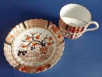 Samuel Radford 'Urn and Fence' Japan Pattern Moustache Cup and Saucer c1880 (Sold)