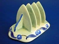 Scottish Bough Pottery Hand Painted 'Blueberry' Toast Rack c1930