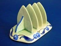 Scottish Bough Pottery Hand Painted 'Blueberry' Toast Rack c1930