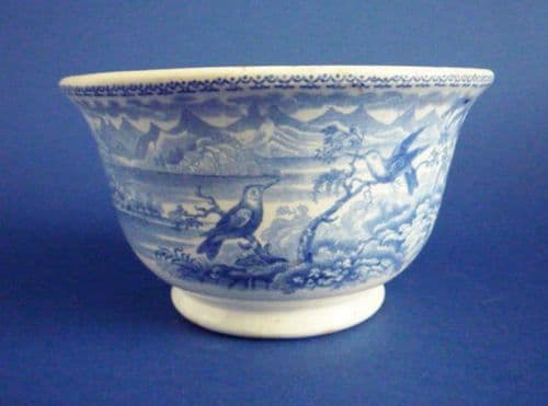 Scottish Pottery, Bell's of Glasgow 'Ornithology' Porridge Bowl c1871 (Sold)
