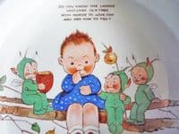 Shelley Mabel Lucie Attwell 'Do You Know The Laddie' Nursery Ware Baby's Dish c1930