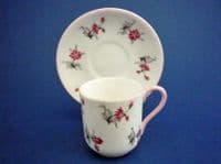 Shelley 'Pink Charm' Miniature Cup and Saucer c1939
