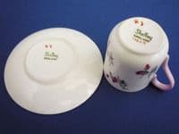 Shelley 'Pink Charm' Miniature Cup and Saucer c1939