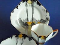 Shelley Tall Queen Anne 'Sunrise and Tall Trees' Pattern 11678 Trio c1929 (Sold)