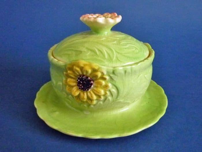 Shorter and Son Dahlia Butter Dish c1939