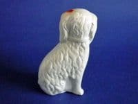 Small 19th Century Staffordshire Pottery Russet and White Spaniel c1860