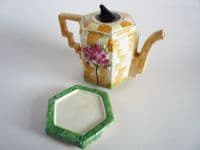 Small Beswick 'Sundial' Teapot and Stand c1937
