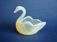 Small Burtles, Tate and Company (Manchester) Opalescent Pressed Glass Swan c1885 (Sold)