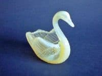 Small Burtles, Tate and Company (Manchester) Opalescent Pressed Glass Swan c1885 (Sold)