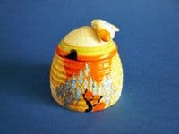 Small Clarice Cliff Fantasque Bizarre 'Windbells' Beehive Honey Pot c1933 (Sold)