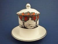Small Crown Ducal 'Orange Tree' Preserve Pot c1925 (Sold)