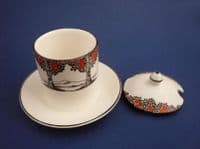 Small Crown Ducal 'Orange Tree' Preserve Pot c1925 (Sold)