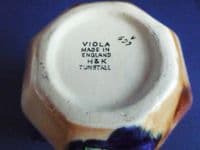 Small H & K Tunstall 'Viola' Octagonal Jug by R. Grocott c1935